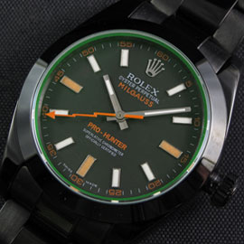 レプリカ時計ロレックス ミルガウス Swiss ETA 2836-2 オリジと同様の(竜頭一段引き)